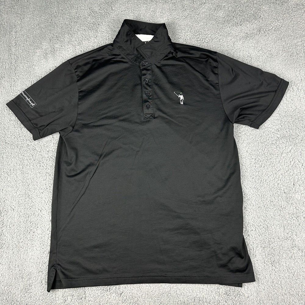 Travis Matthew X Murray Bros Chive Golf Polo Shirt Mens XL Black Pima Cotton